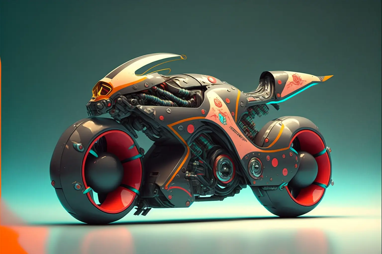 futuristic motorcycle concept inspired by Akira motorcycle